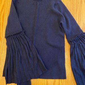 Elegant Black Sweater with Flared Sleeves